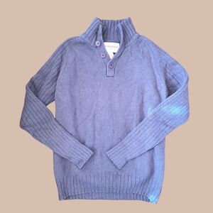 Vintage Y2K Aéropostale Mock Neck Half-Button Pullover Sweater - Ribbed Lavender